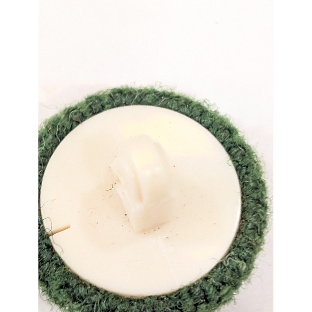 Set of 3 Green Woven Round Buttons for Sewing‎ Crafts and Embellishments - Picture 3 of 3